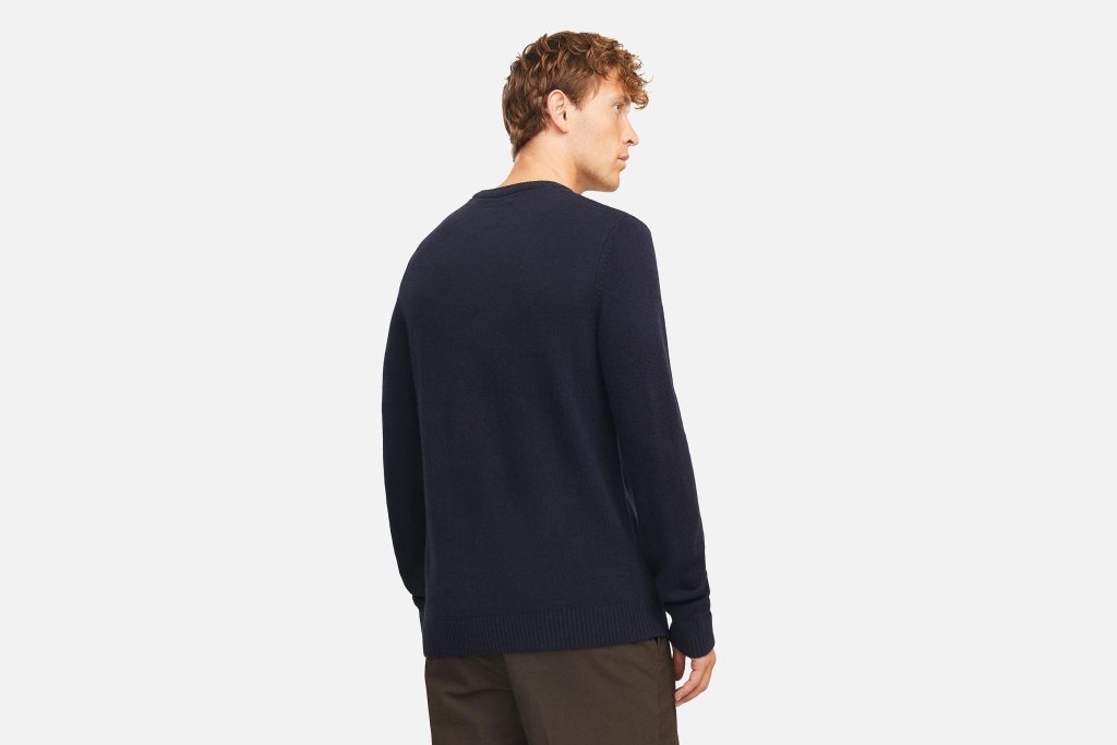 LAMBSWOOL KNIT CREW NIGHT SKY