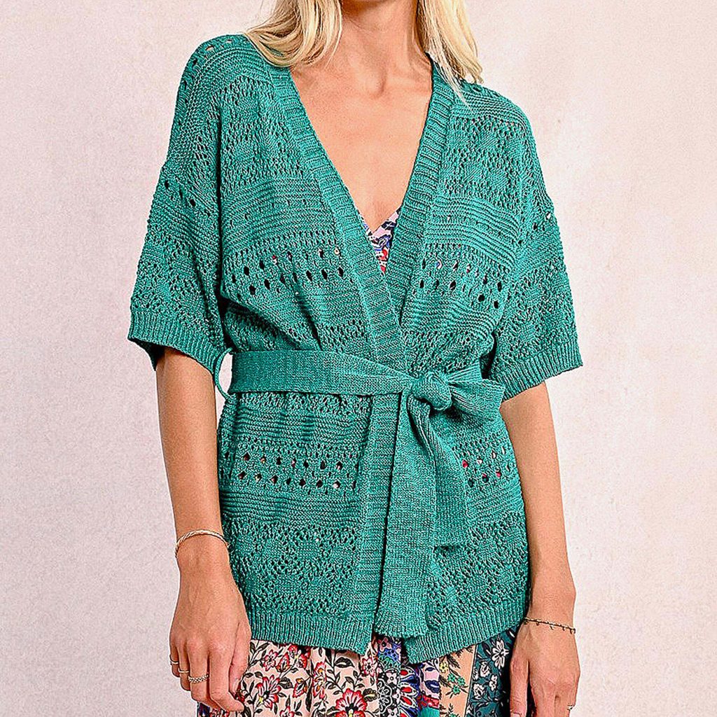 GILET MOLLY MAILLE GREEN