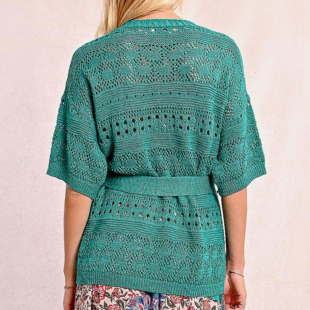 GILET MOLLY MAILLE GREEN