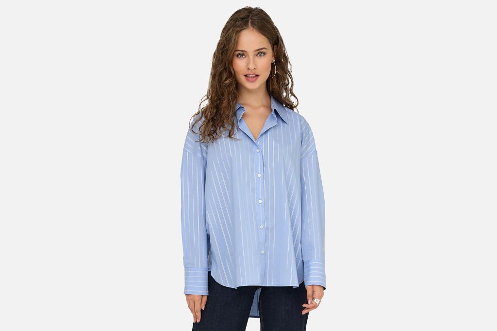 MIO LUREX SHIRT BLUE