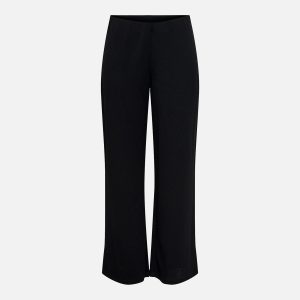 GEGGO WIDE PANTS BLACK – Image 1