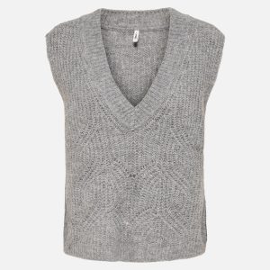 GILA VNECK VEST MED GREY - Image 1