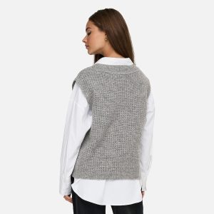 GILA VNECK VEST MED GREY - Image 4