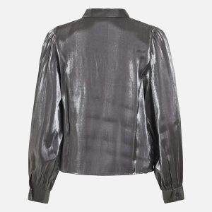 VIESSA SHIMMER SHIRT SILVER - Image 2