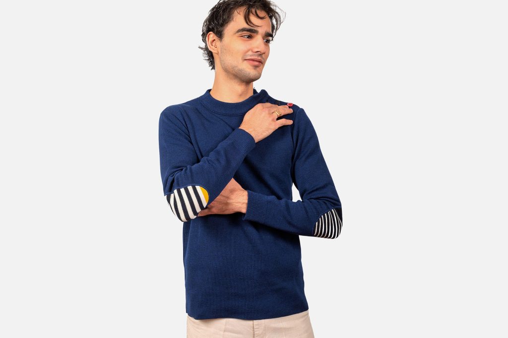 PULL MARIN BERTHE ROYAL JAUNE