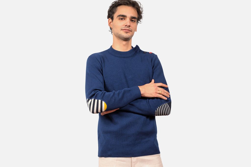 PULL MARIN BERTHE ROYAL JAUNE