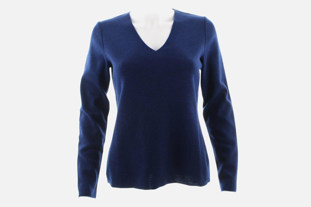 PULL V BLEU ROYAL ROSES