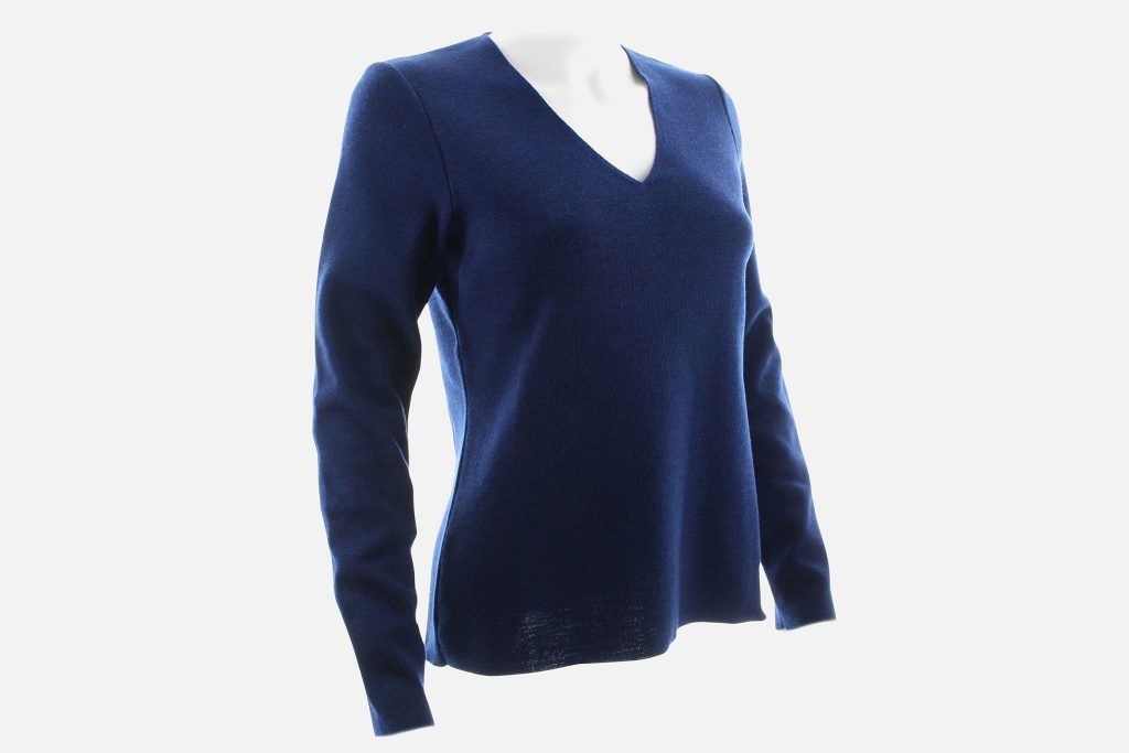 PULL V BLEU ROYAL ROSES