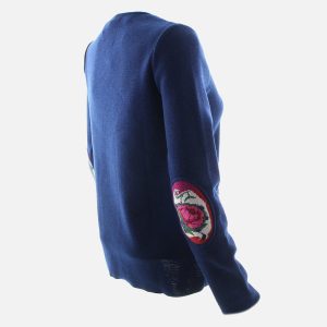 PULL V BLEU ROYAL ROSES – Image 6