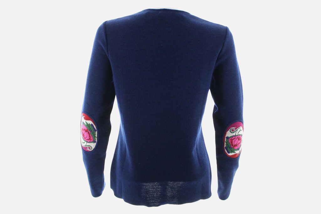 PULL V BLEU ROYAL ROSES