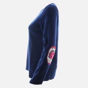 PULL V BLEU ROYAL ROSES – Image 8