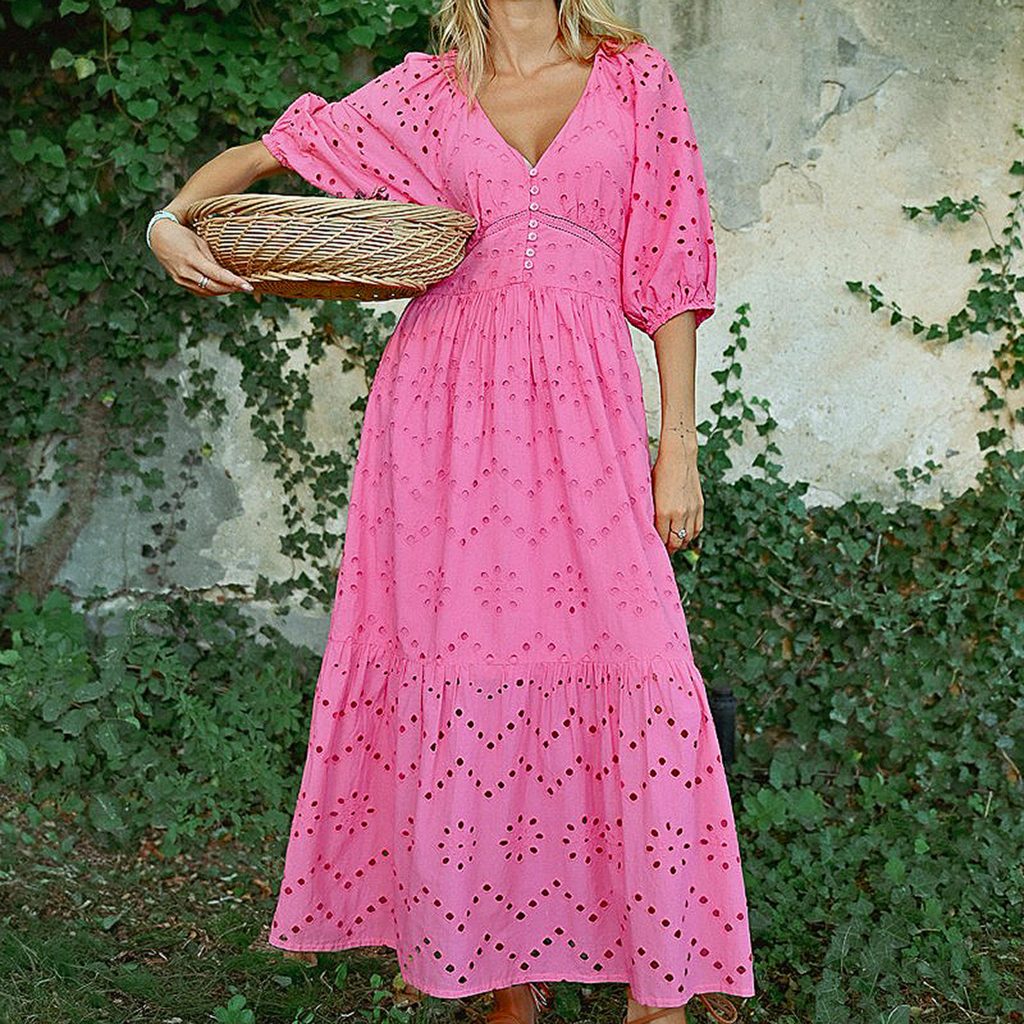 ROBE LONGUE MOLLY PINK