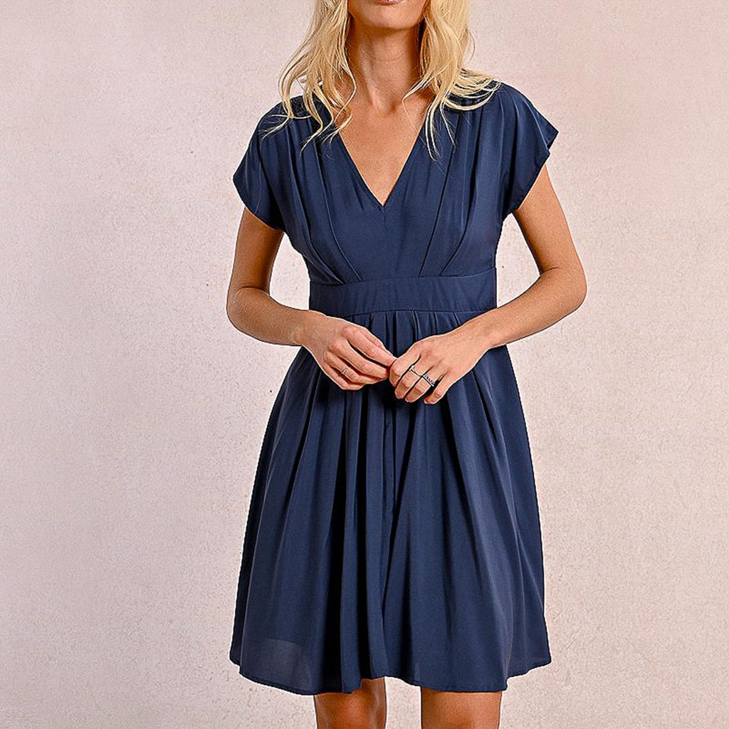 ROBE MOLLY PLIS NAVY