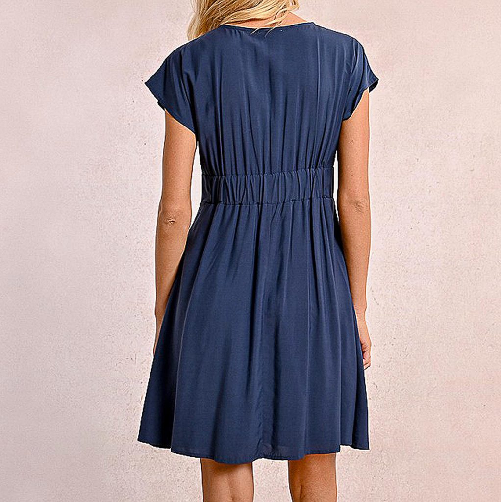 ROBE MOLLY PLIS NAVY