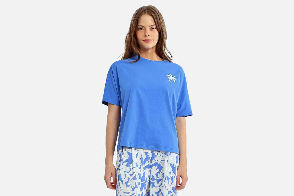 TSHIRT LILI PALM TREE BLUE