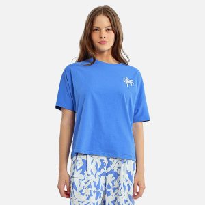 TSHIRT LILI PALM TREE BLUE – Image 1