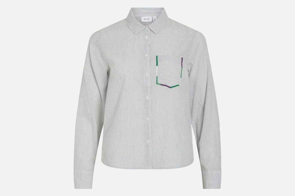 ZAZ STRIPE SHIRT CLOUD DANCER