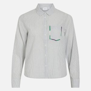 ZAZ STRIPE SHIRT CLOUD DANCER – Image 1