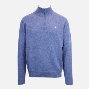 PULL HARRY HALF ZIP DENIM BLUE - Image 1