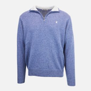 PULL HARRY HALF ZIP DENIM BLUE - Image 3