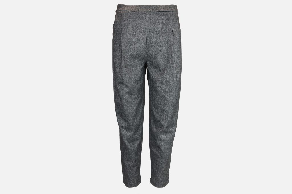 PANTALON FINETTE TWEED NOIR