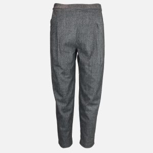 PANTALON FINETTE TWEED NOIR - Image 1
