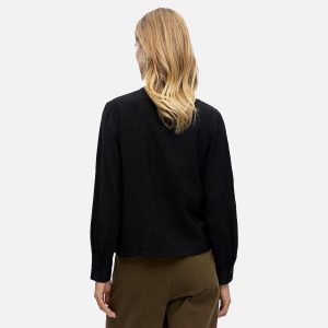 JACIRA BOW SHIRT BLACK – Image 3