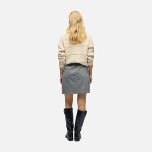 LISA SHORT SKIRT MED GREY - Image 4