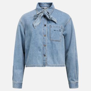 VILMA DENIM SHIRT MED BLUE – Image 1
