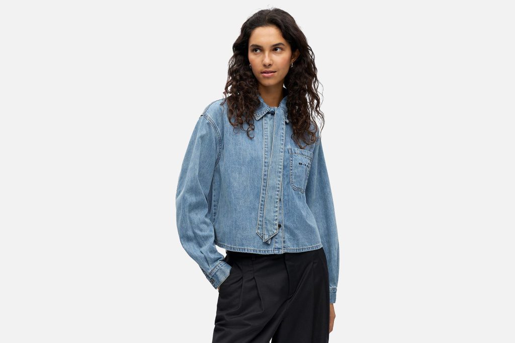 VILMA DENIM SHIRT MED BLUE