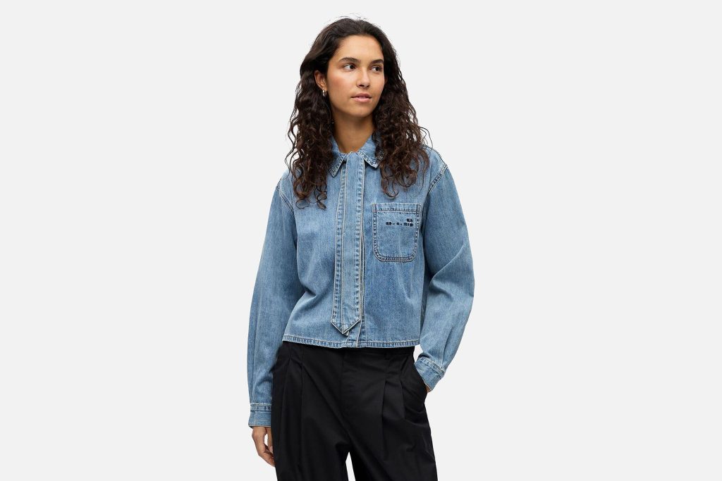 VILMA DENIM SHIRT MED BLUE