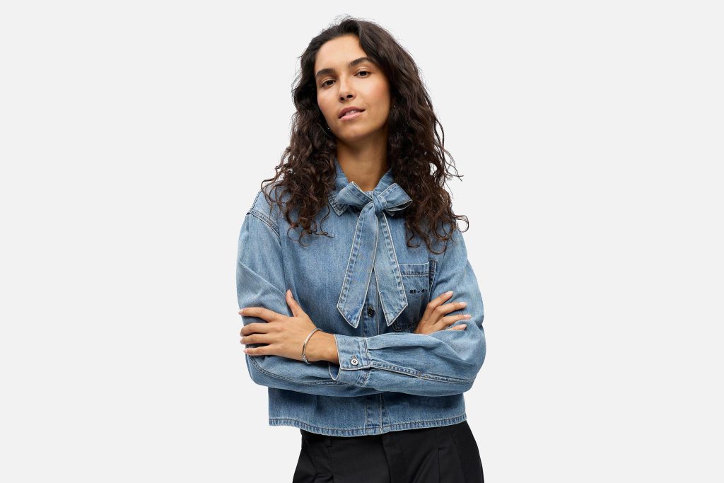 VILMA DENIM SHIRT MED BLUE