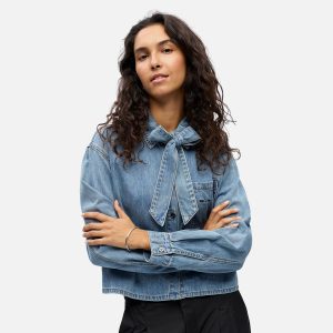 VILMA DENIM SHIRT MED BLUE – Image 6