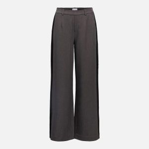 LISA WIDE PANTS MED GREY - Image 1