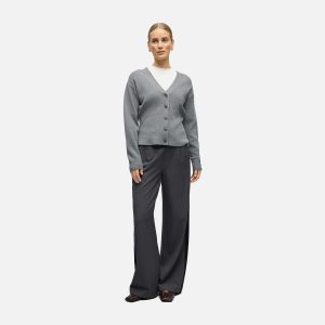 LISA WIDE PANTS MED GREY - Image 3