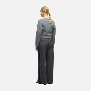 LISA WIDE PANTS MED GREY - Image 4