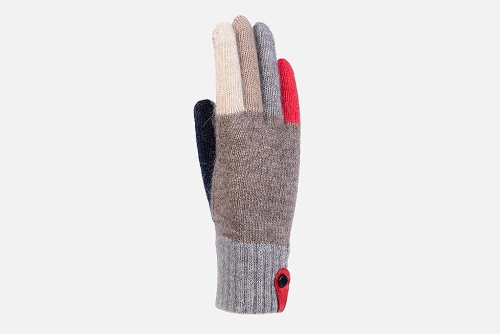 GANTS BIDART MARRON BEIGE GRIS