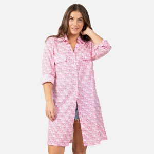 ROBE CHEMISE LOTUS ROSE POUDRE – Image 1