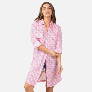 ROBE CHEMISE LOTUS ROSE POUDRE – Image 2