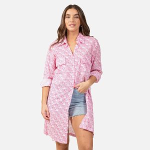 ROBE CHEMISE LOTUS ROSE POUDRE – Image 3