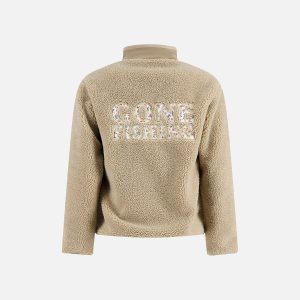 FLEECE JACKET SAND – Image 2
