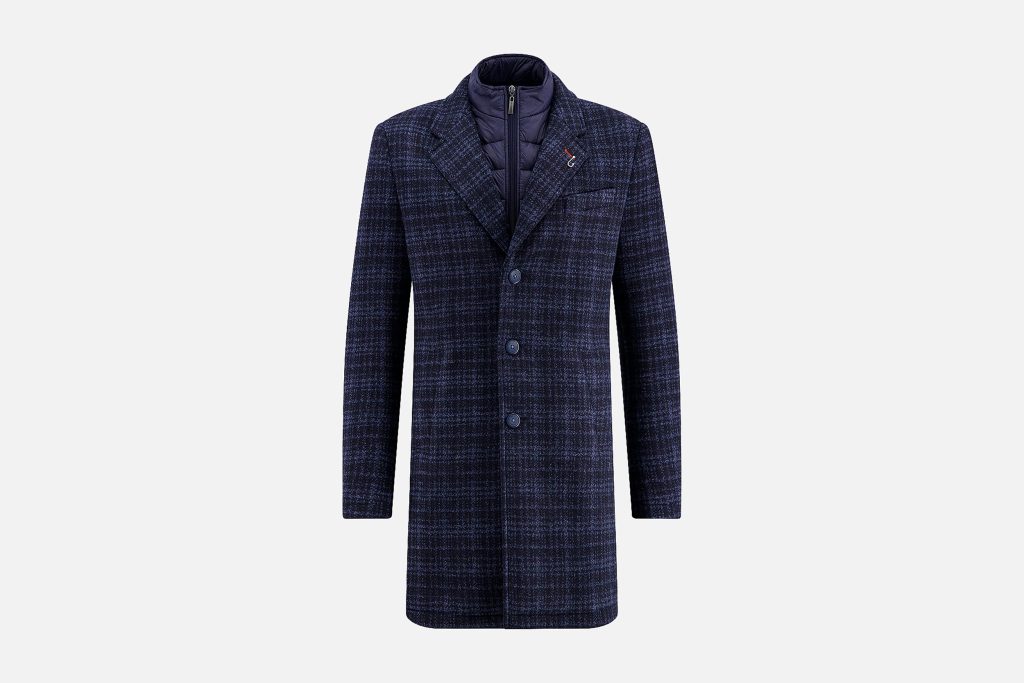 OVERCOAT CHECK DK NAVY