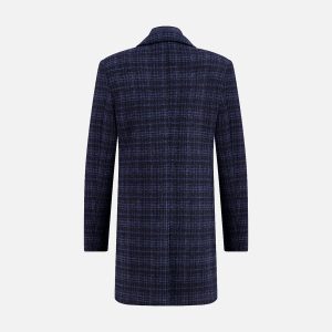 OVERCOAT CHECK DK NAVY - Image 2