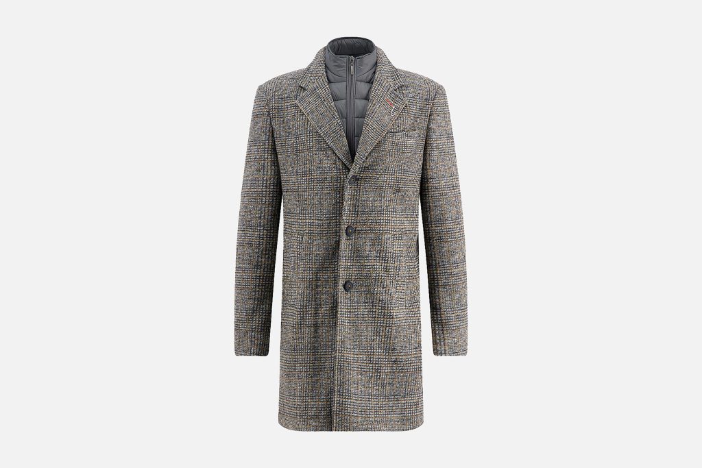 OVERCOAT CHECK DK GREY