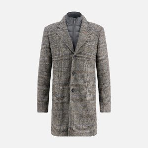 OVERCOAT CHECK DK GREY – Image 1