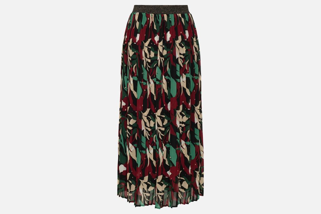 GABRI SKIRT BLACK LEAVES