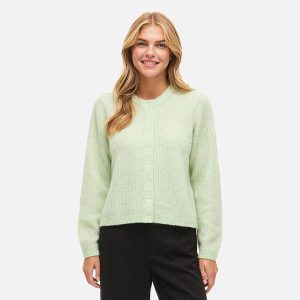 ORY O NECK CARDI SMOKE GREEN – Image 3