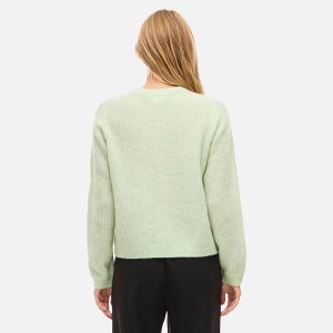 ORY O NECK CARDI SMOKE GREEN – Image 4