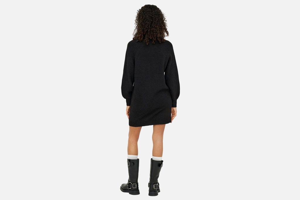 EMMA BUTTON DRESS BLACK