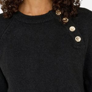 EMMA BUTTON DRESS BLACK – Image 4